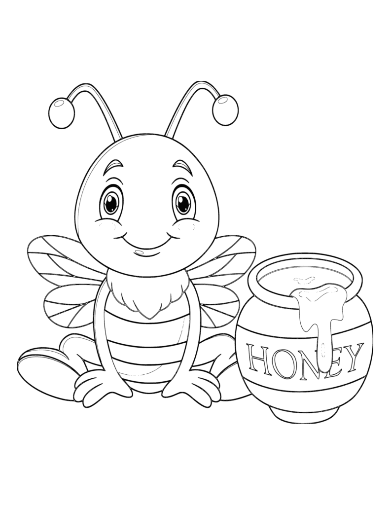 Bee Coloring Page