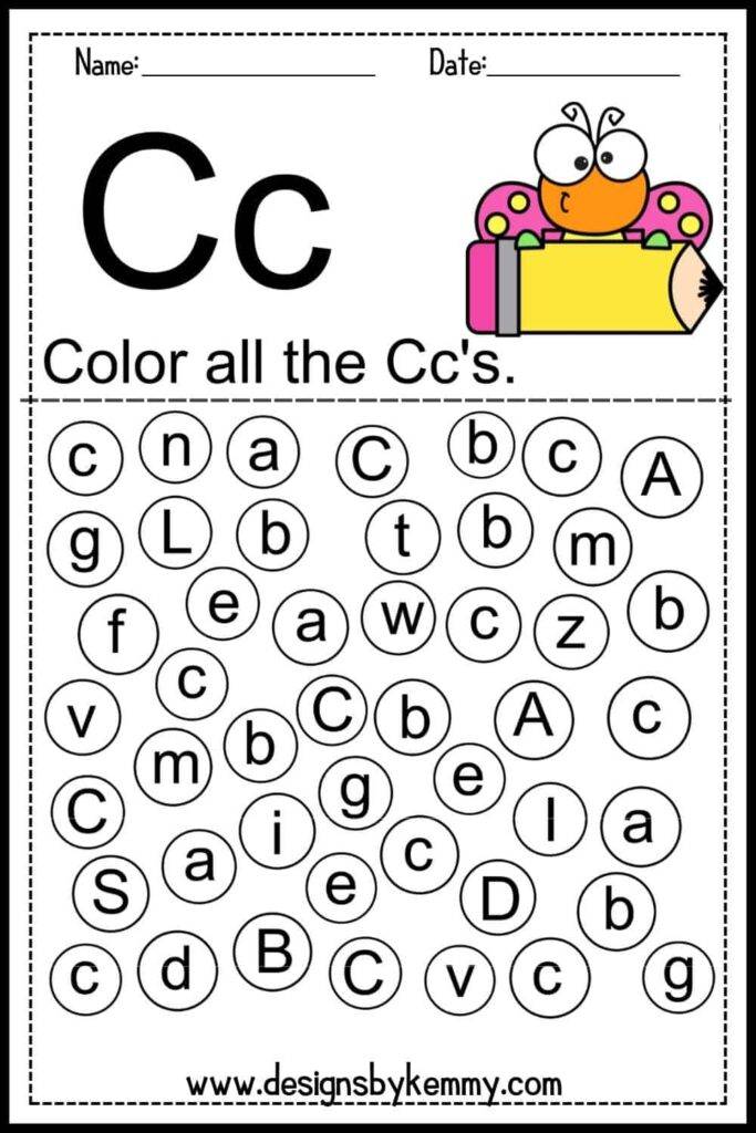 Find the letter c worksheet