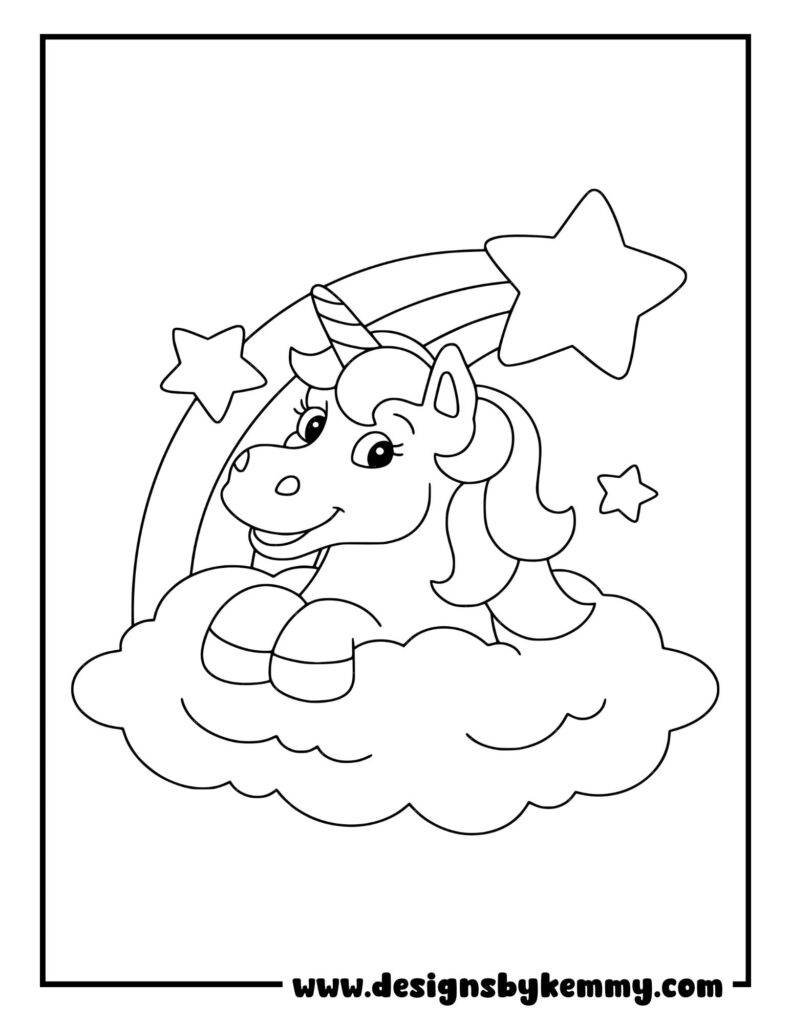 Unicorn Coloring Pages For Kids