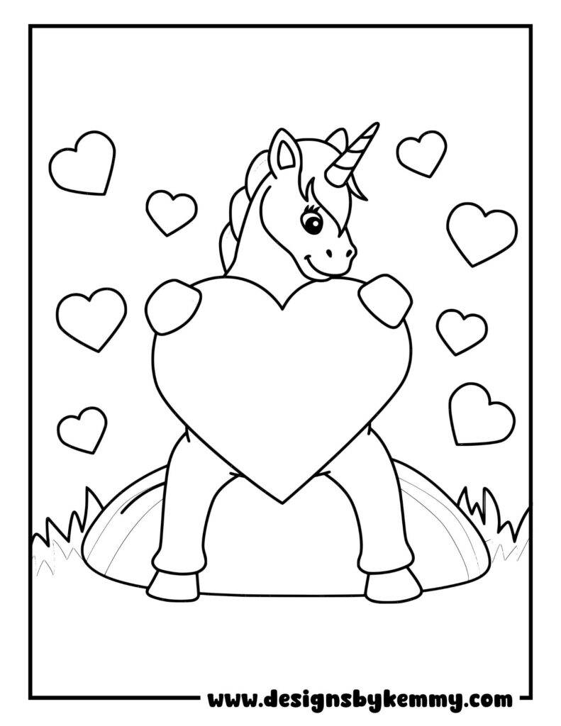 Unicorn With A Heart Shape