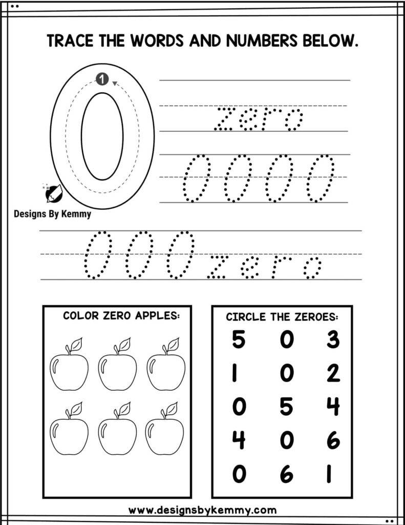 Trace-Number-0-Worksheet