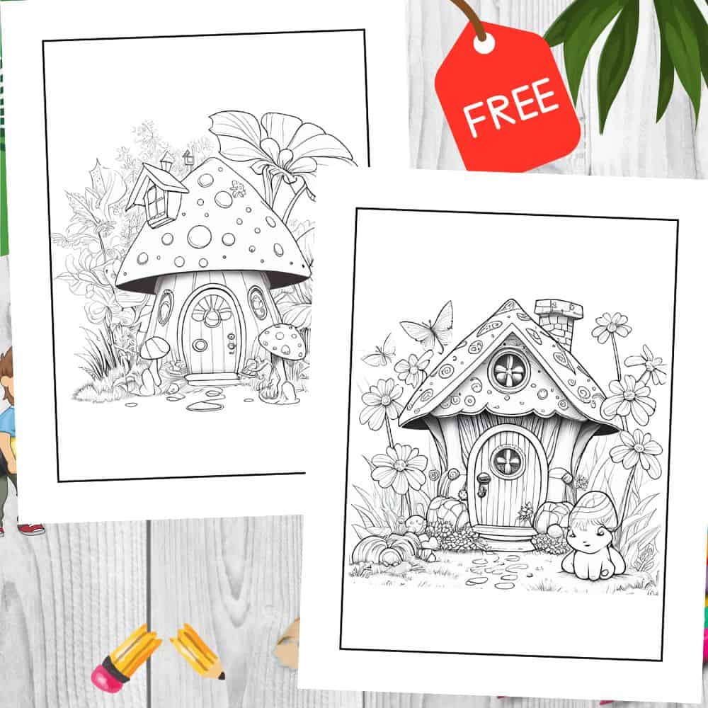 Fairy House Coloring Pages