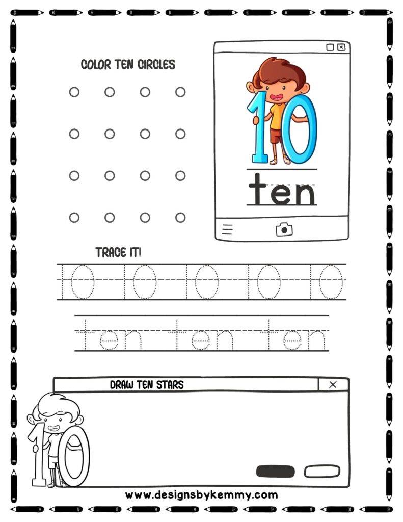Learning Tracing Number 10