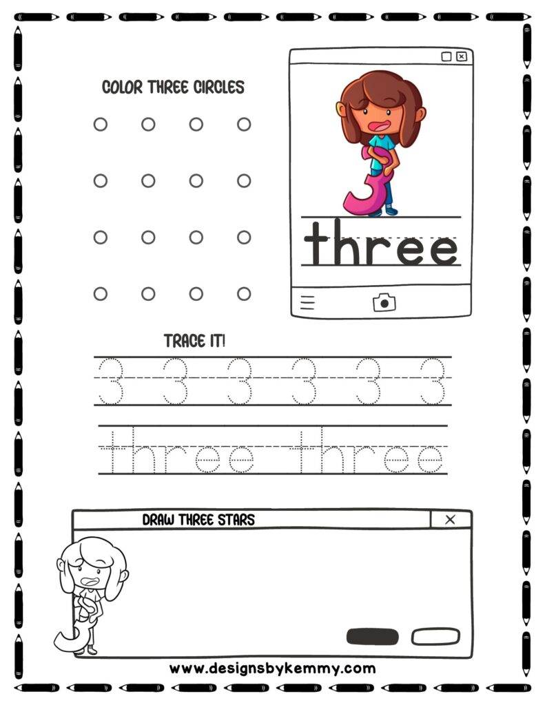 Learning Tracing Number 3