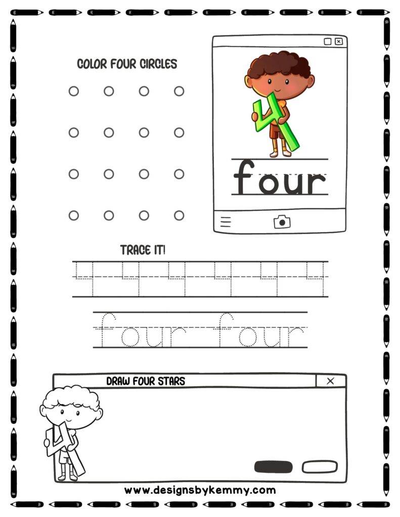 Learning Tracing Number 4