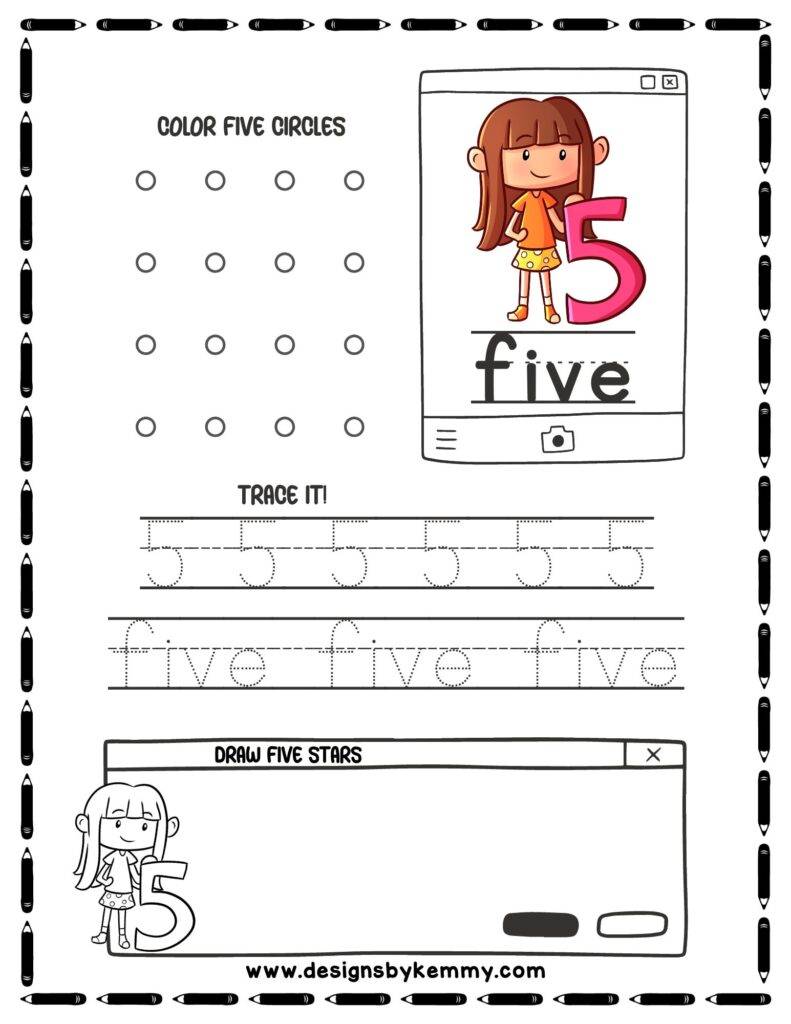 Learning Tracing Number 5