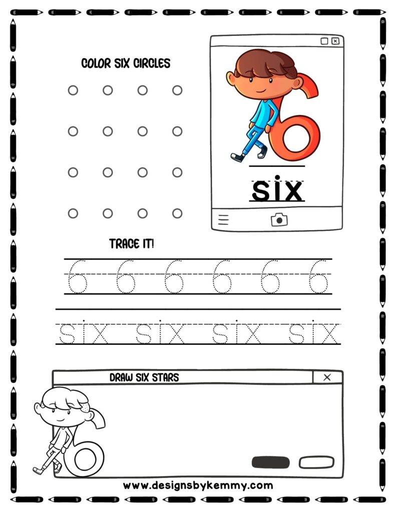 Learning Tracing Number 6