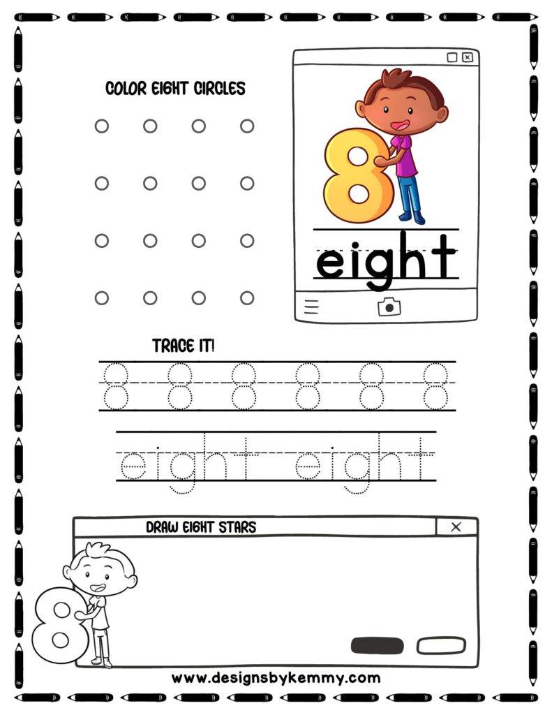 Learning Tracing Number 8