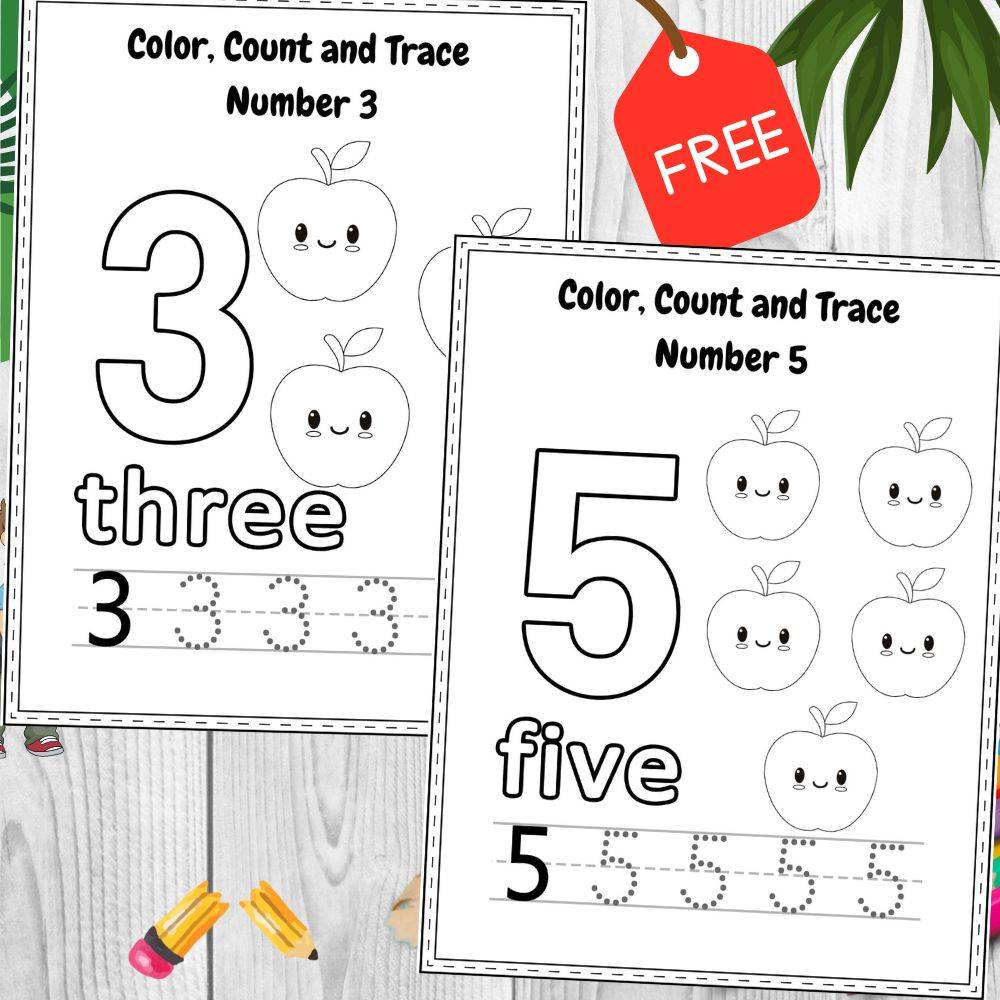 Preschool Numbers 0-10 Coloring Worksheet