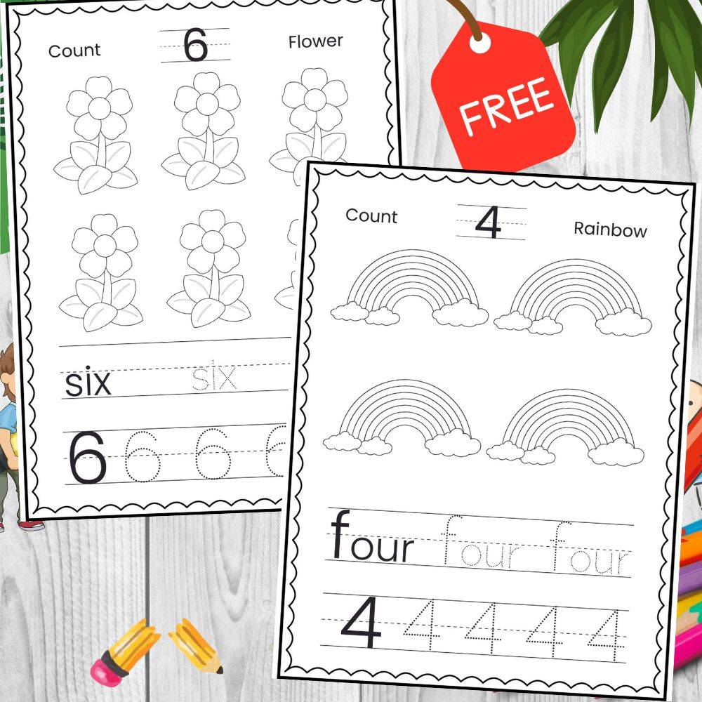 1-10 Number Tracing Worksheet