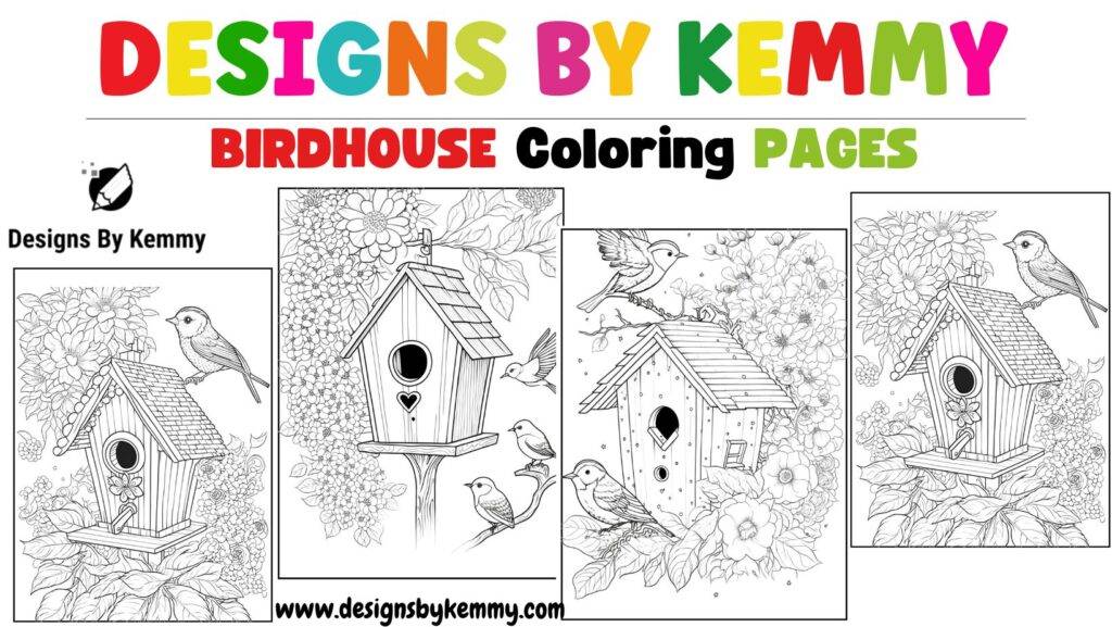 Birdhouse Coloring Pages