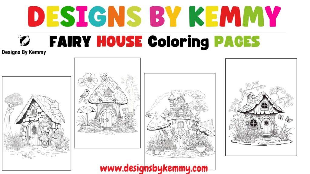 Fairy House Coloring Pages For Adults