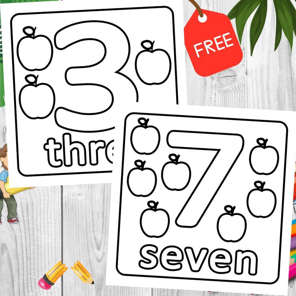 Numbers 0-10 Coloring Pages