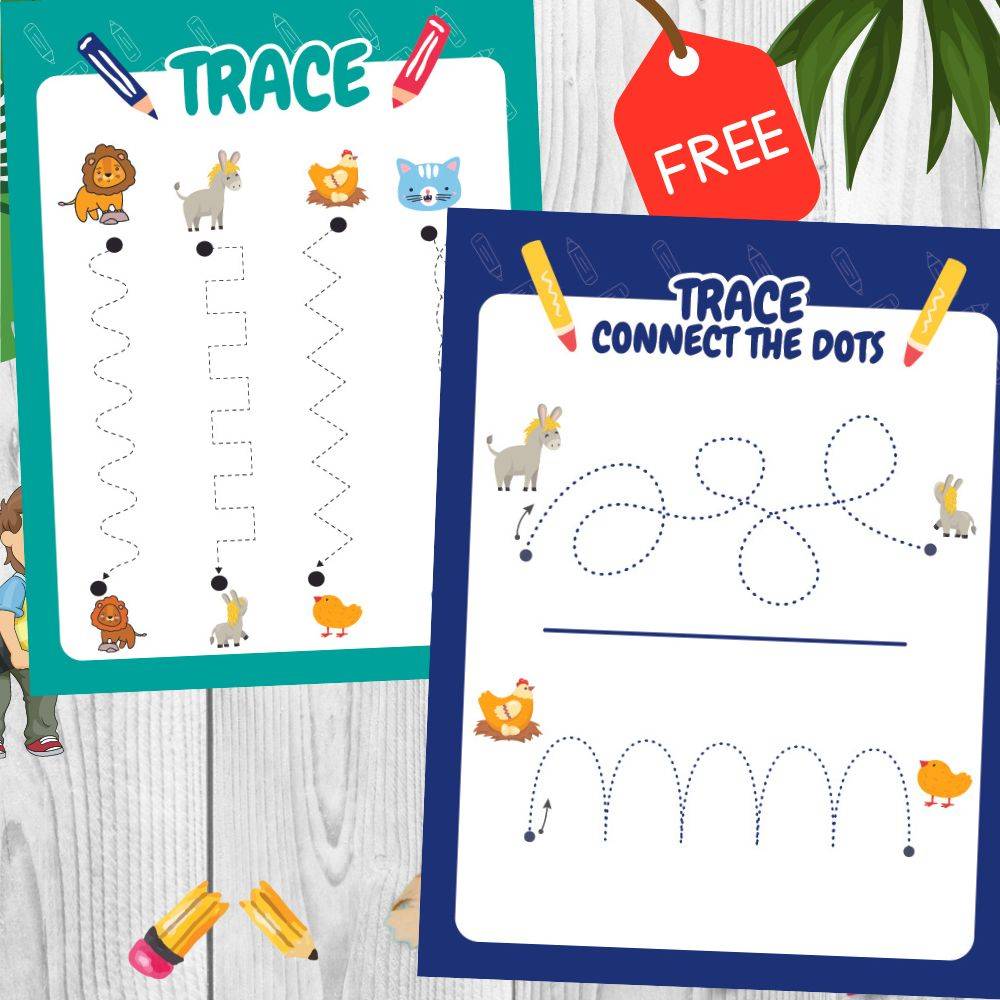 Pencil Control Tracing Worksheet For Kids