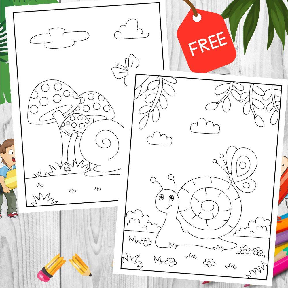 Snail Coloring Pages For Kids