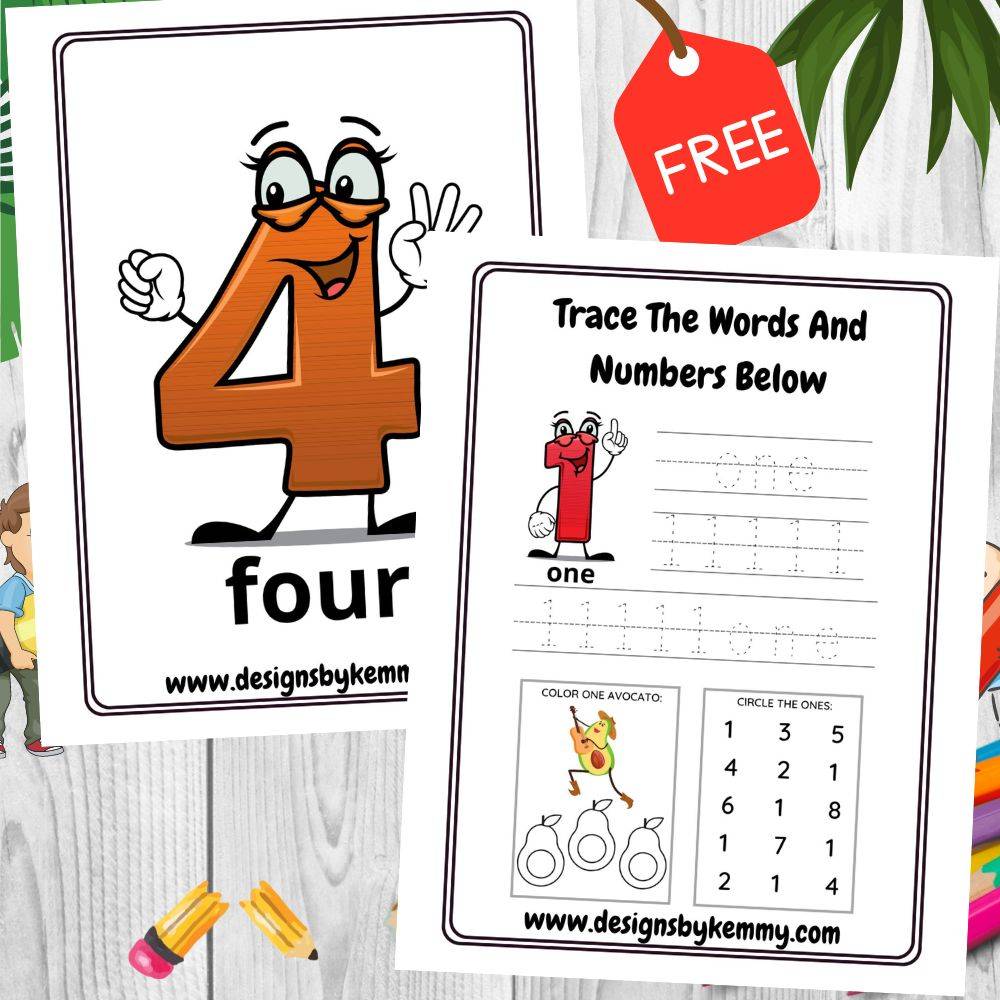 Trace Number 0-9 Worksheet For Kids