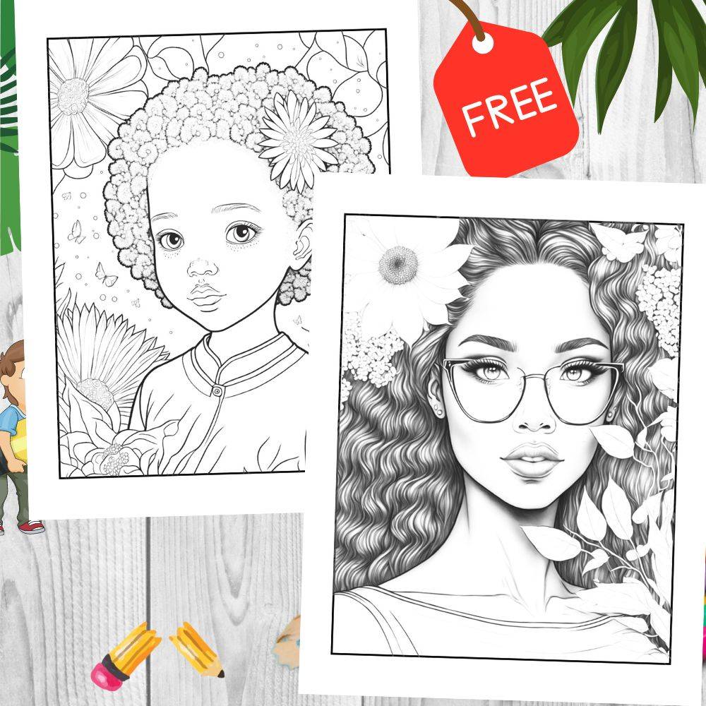 Unique Black Girl Coloring Pages