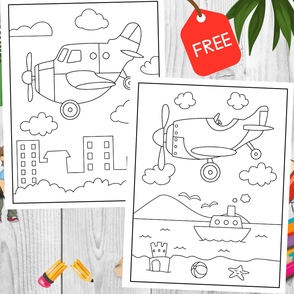Airplane coloring Pages