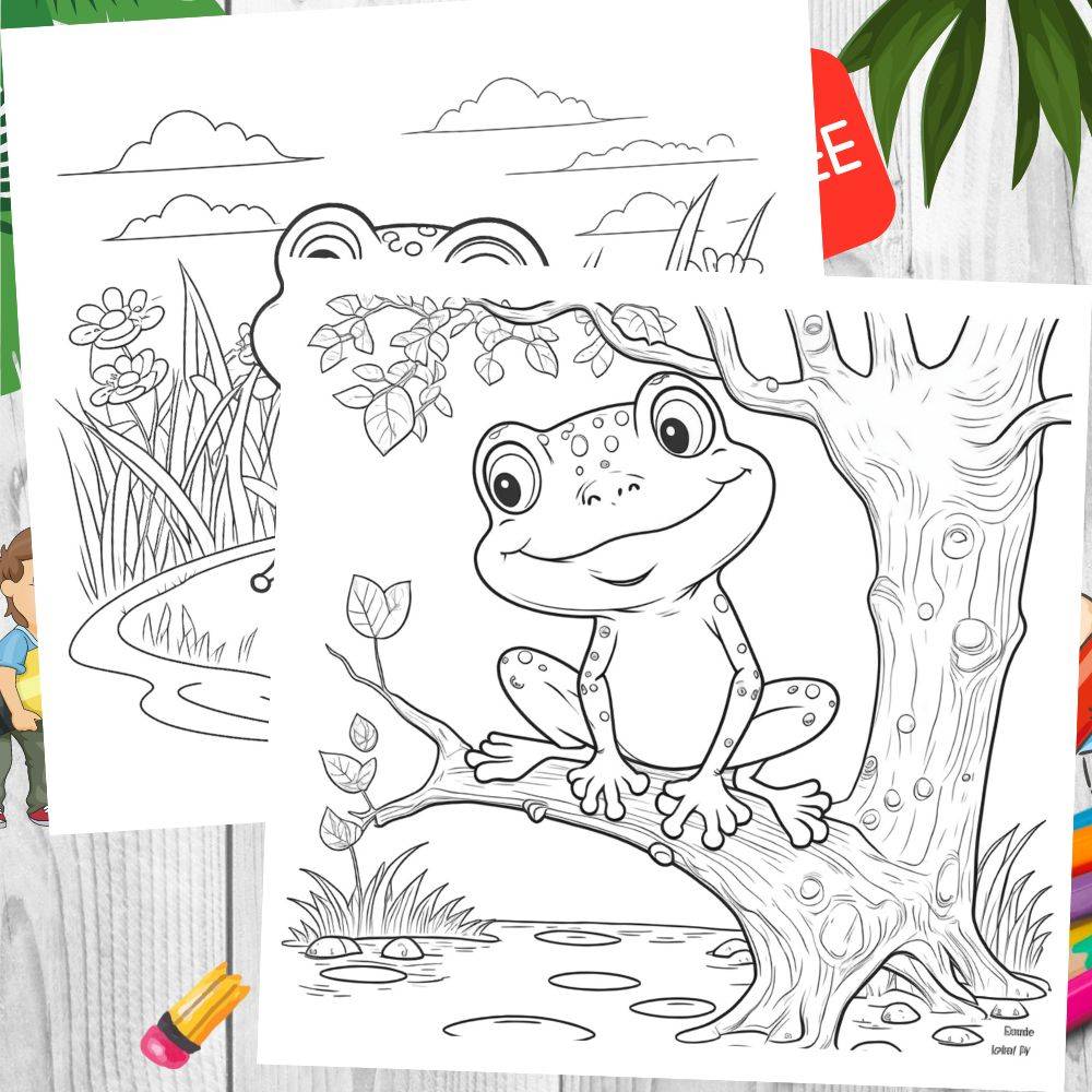 Baby Frog Coloring Pages
