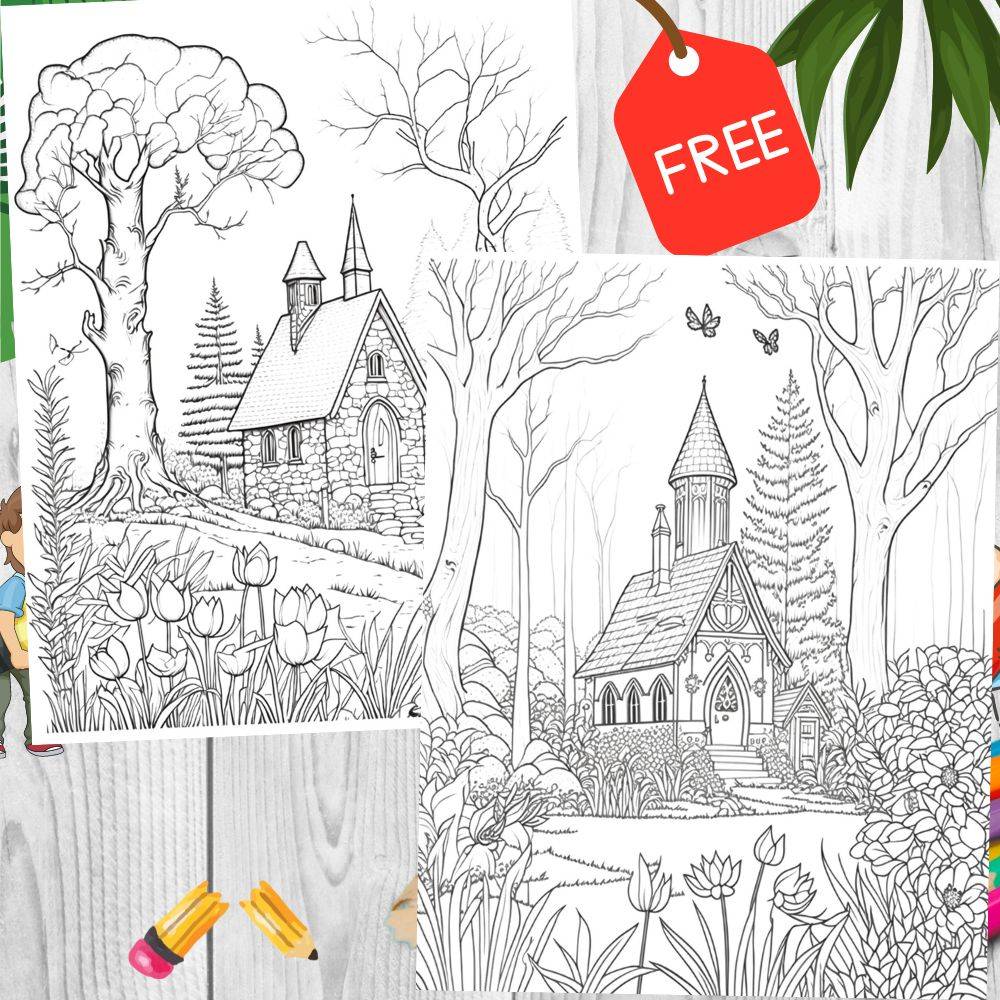 Easter House Coloring Pages