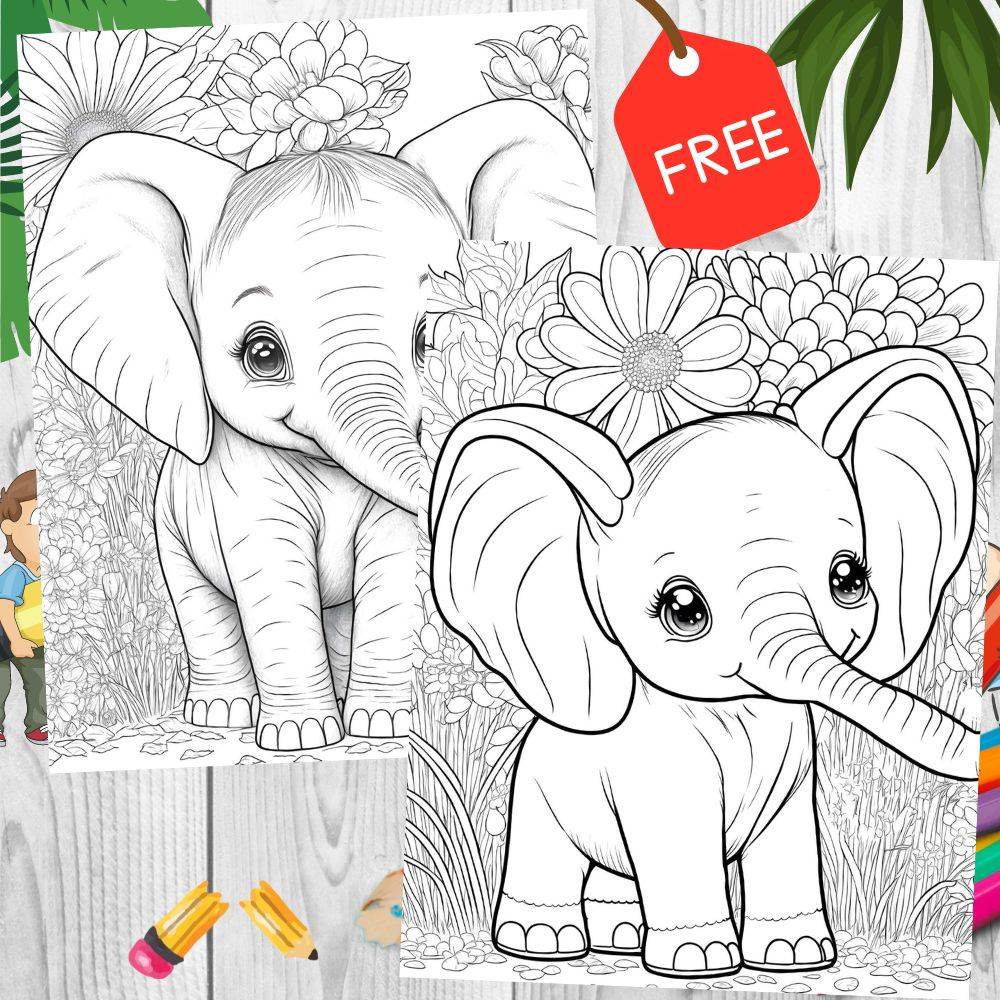 Elephant Coloring Pages For Adults