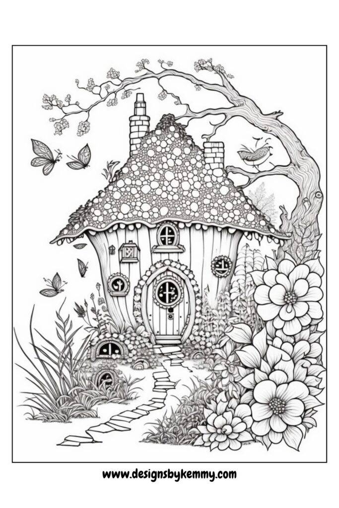 Fairy Homes Coloring Pages