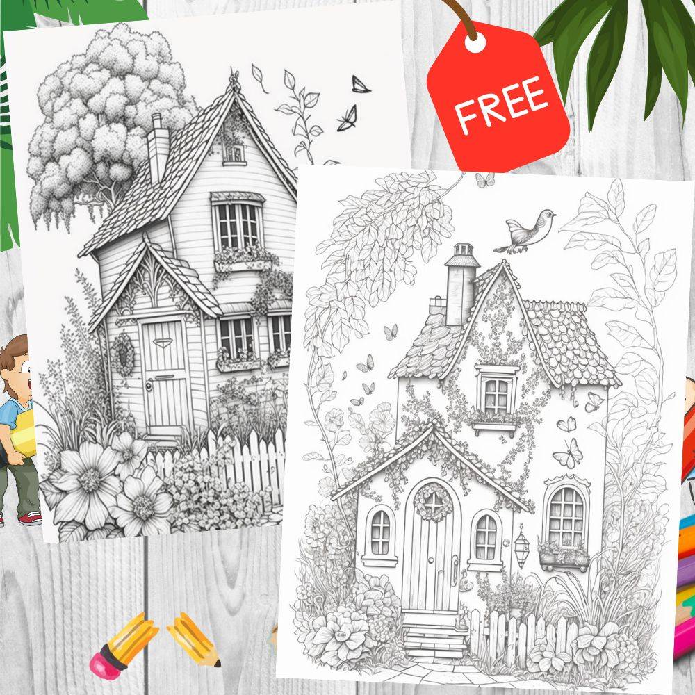 Magical House Coloring Pages