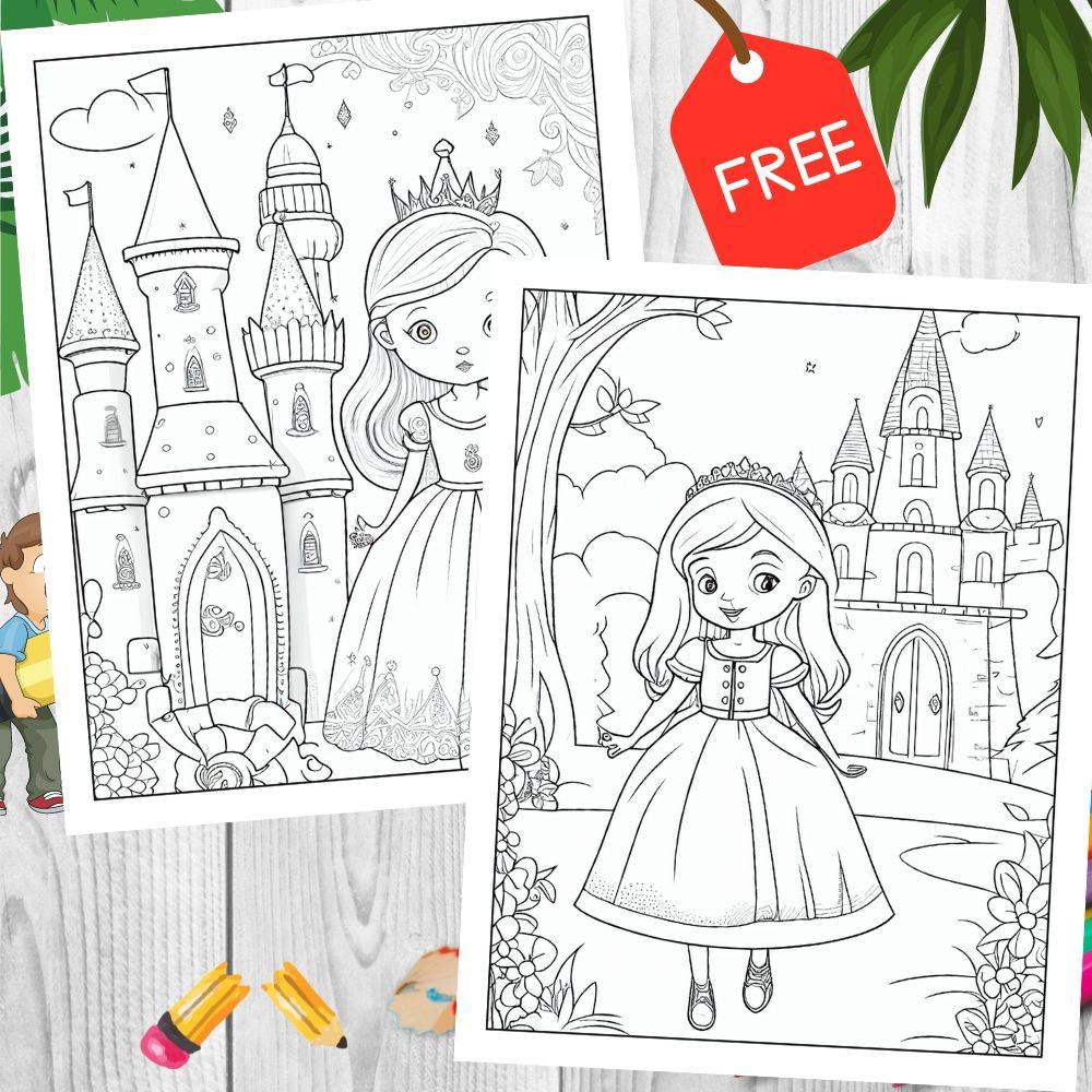 Princess Coloring Pages for Kids