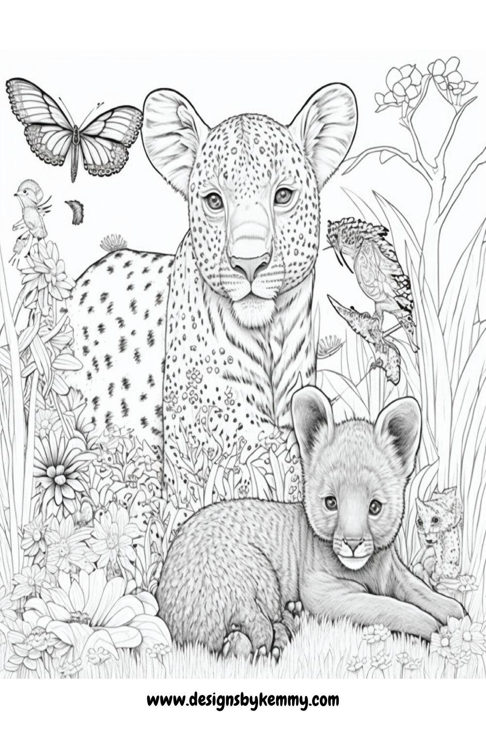 Free Wild Animal Coloring Pages - Free Kids Printables Hub