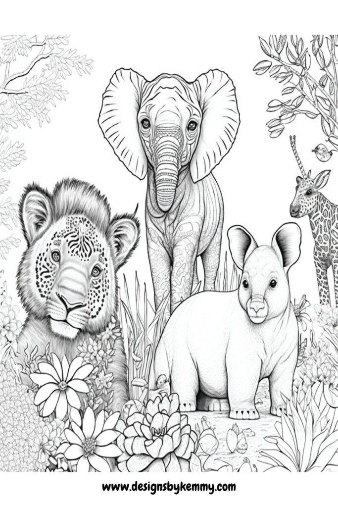 Wild Animals Coloring Pages