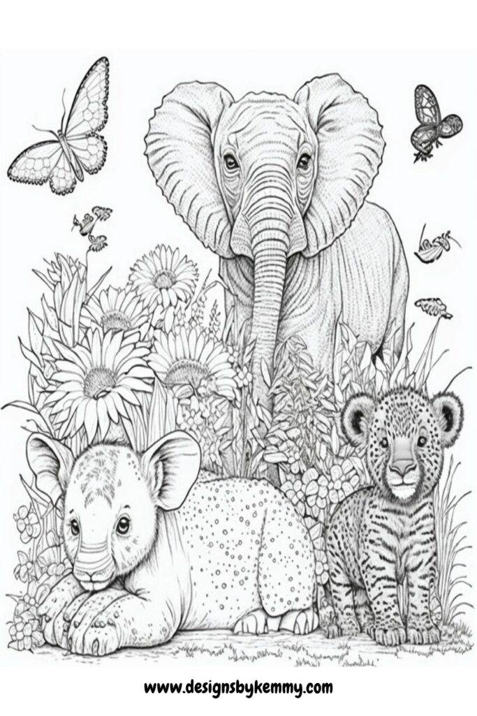 Wild Animals Coloring Pages