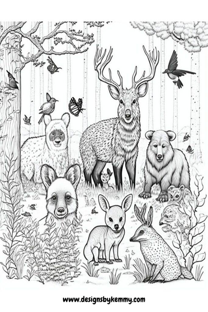 Wild Animals Coloring Pages