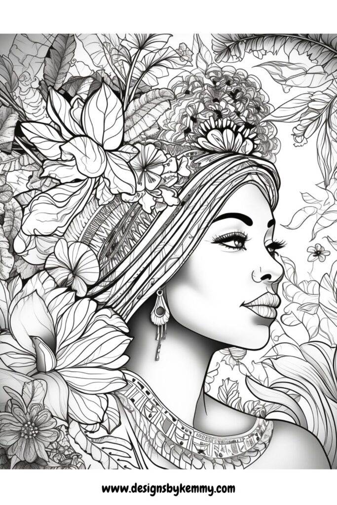 African Women Coloring Pages