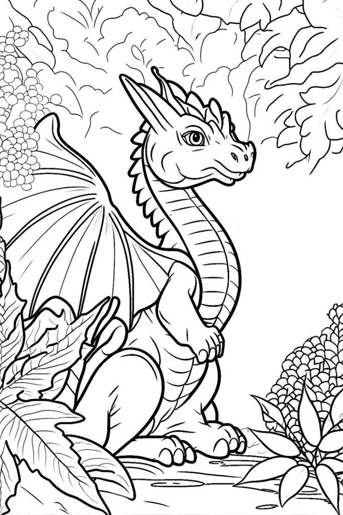 Free Dragon Coloring Pages
