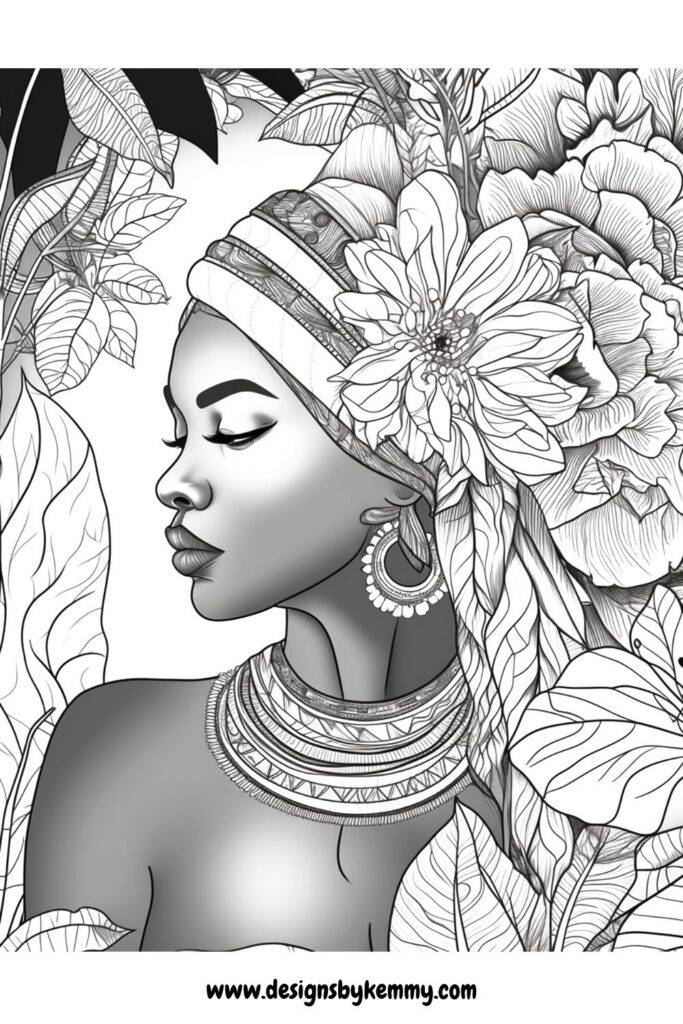 African Women Coloring Pages
