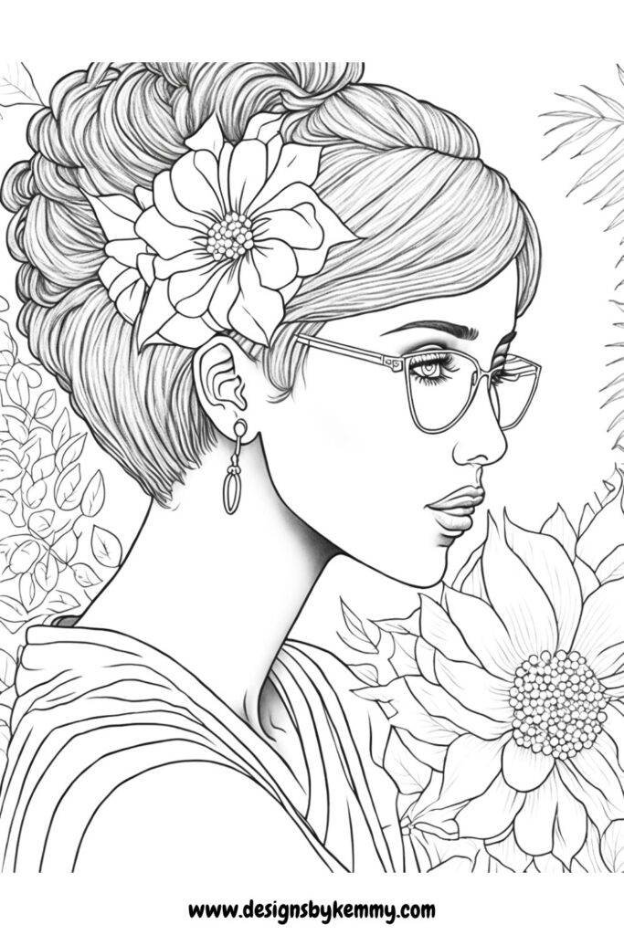 Unique Black Girl Coloring Pages