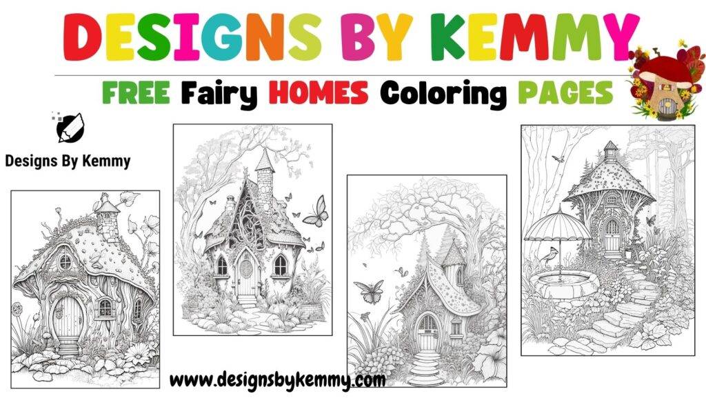 Free Fairy House Coloring Pages