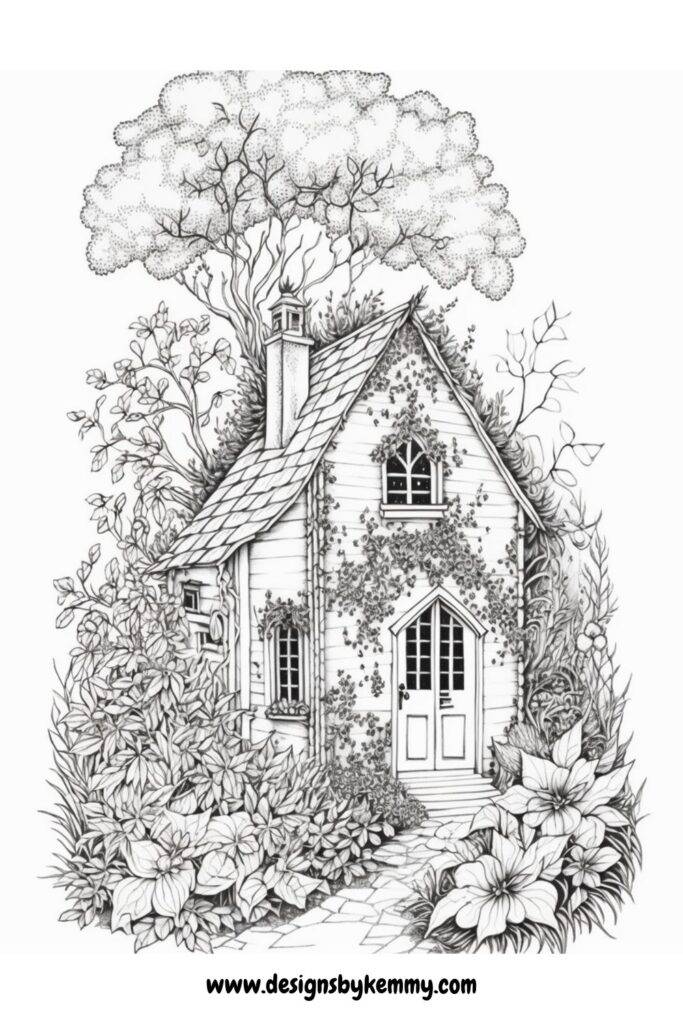 Magical House Coloring Pages