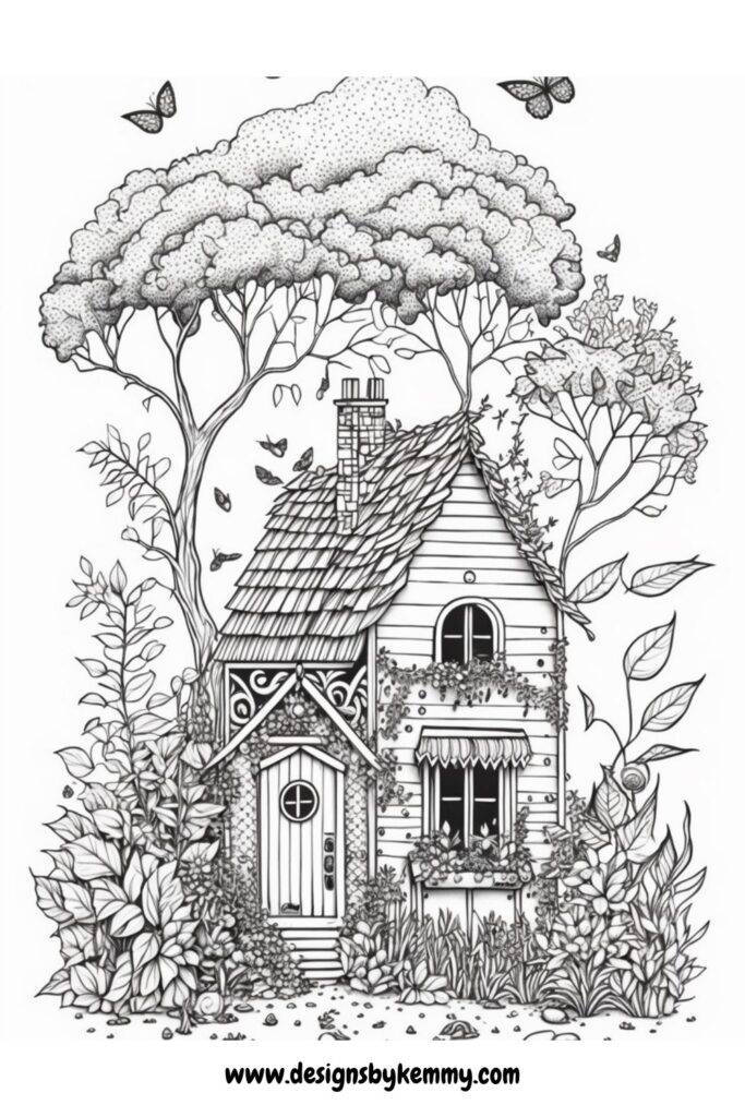 Magical House Coloring Pages