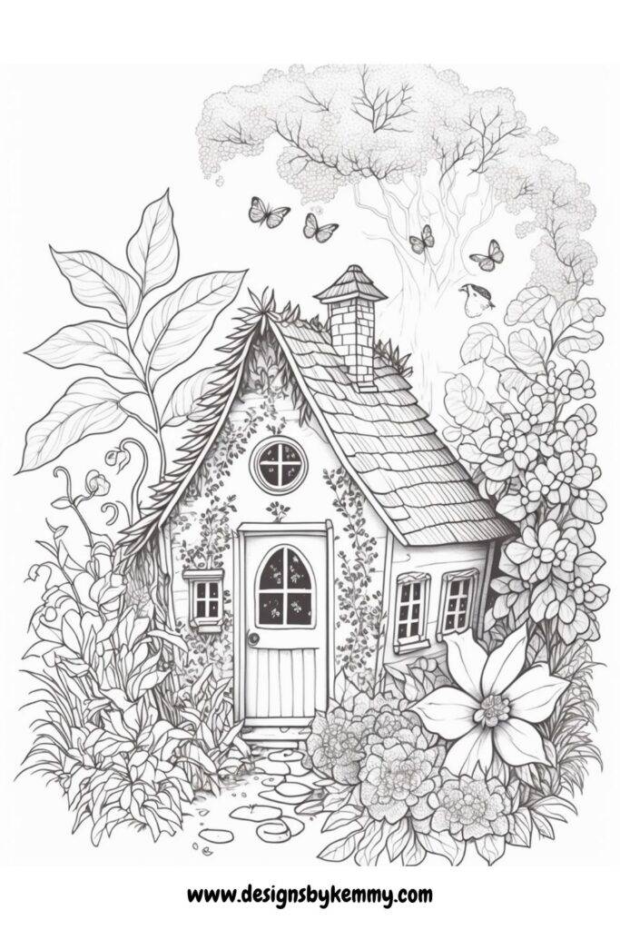Magical House Coloring Pages