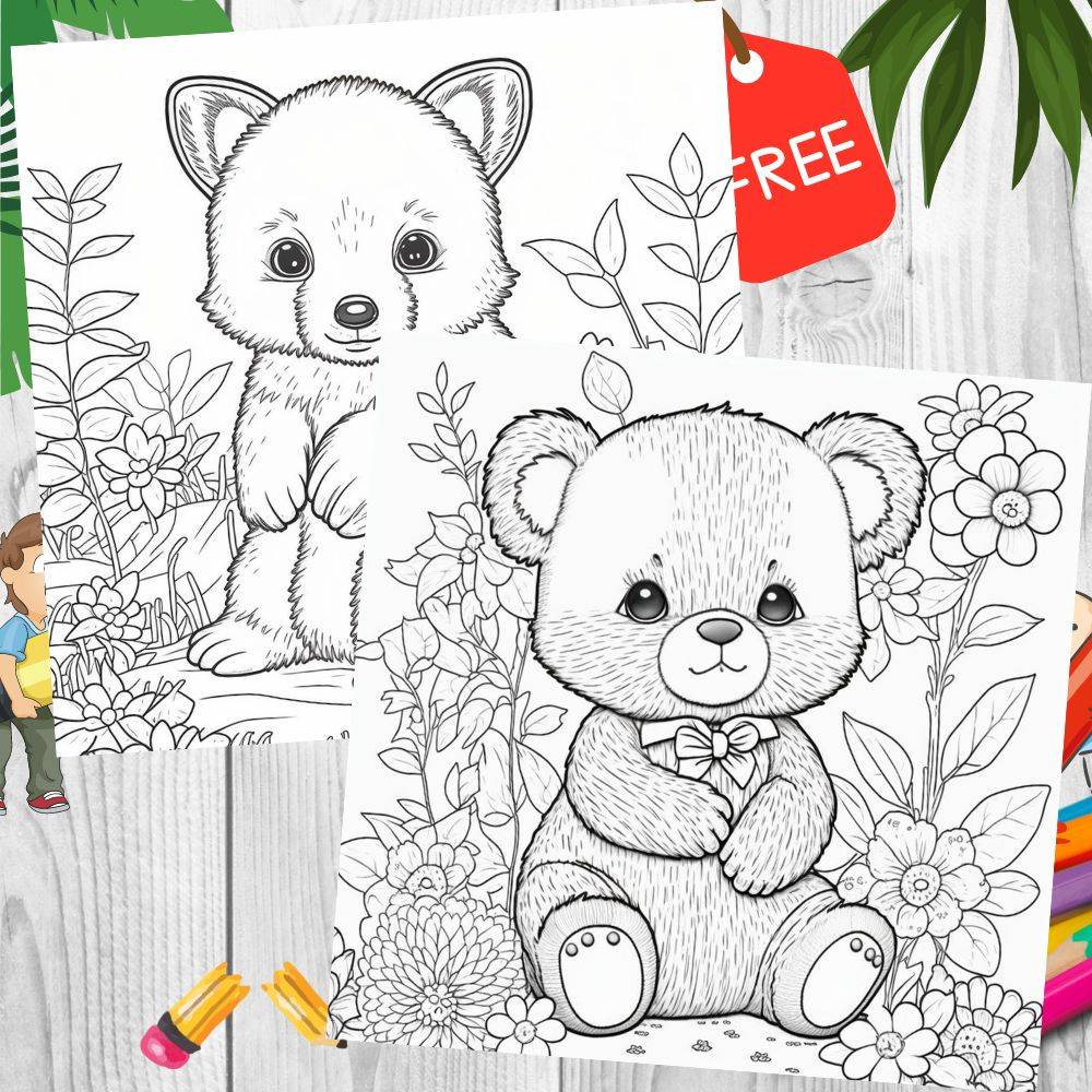 Cute Baby Animals Coloring Pages