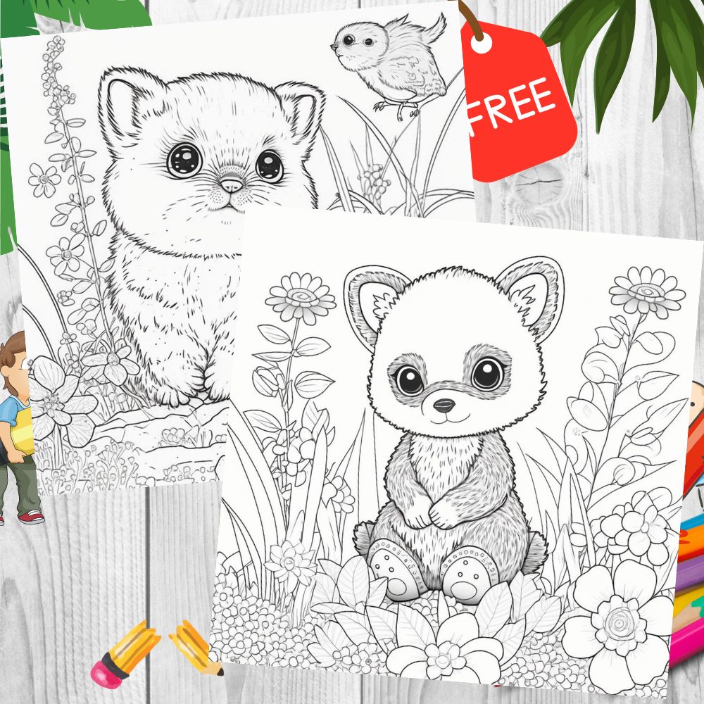 Cute Baby Animals Coloring Pages