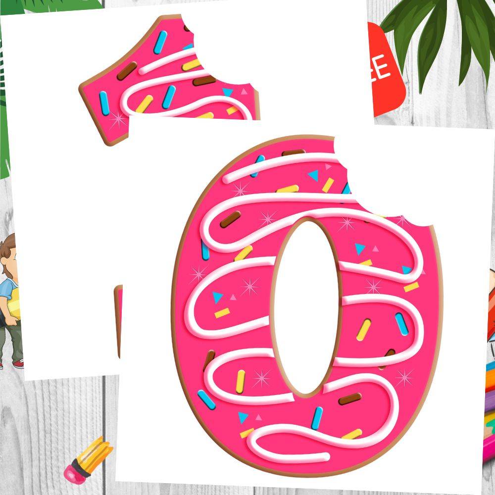 Cute Donut Numbers For Kids