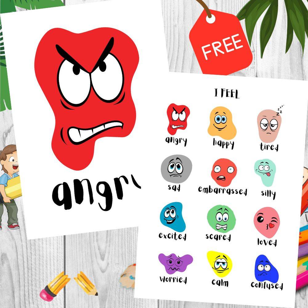 Feelings Flashcards And Poster