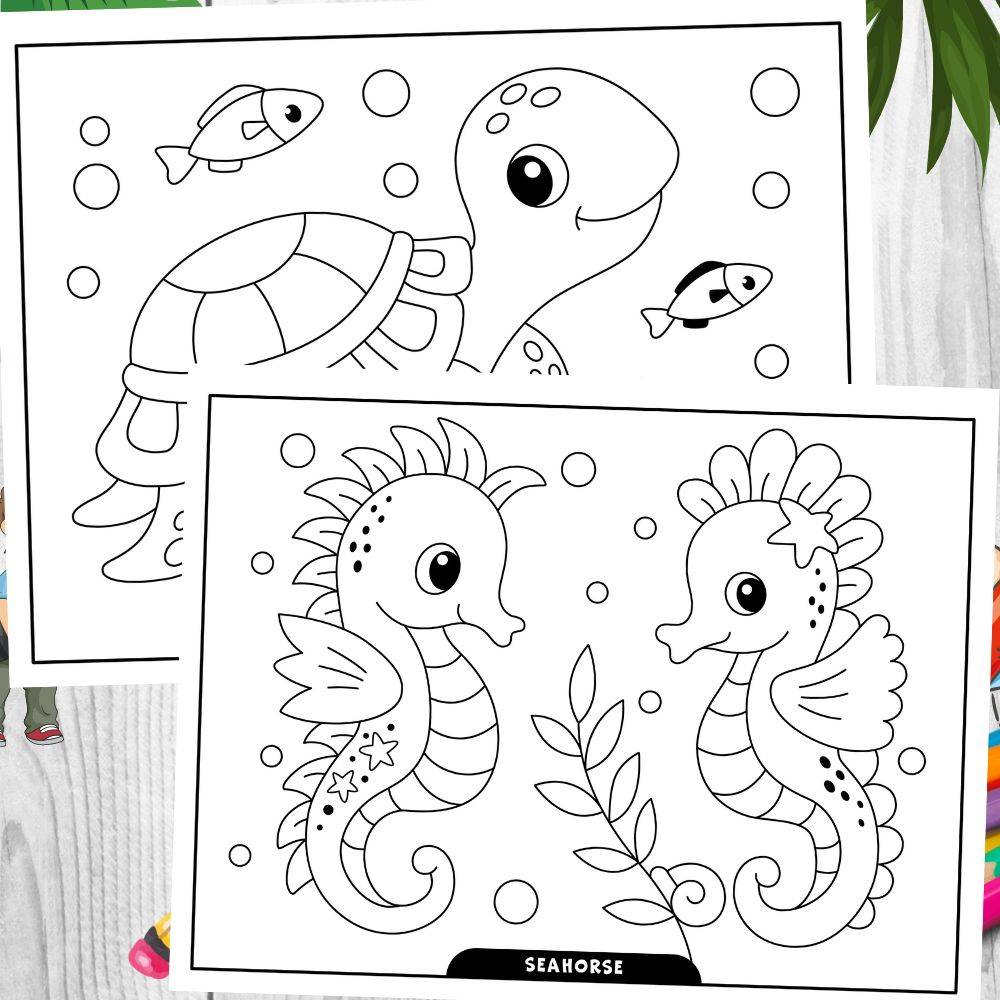 Sea Animals Coloring Pages For Kids