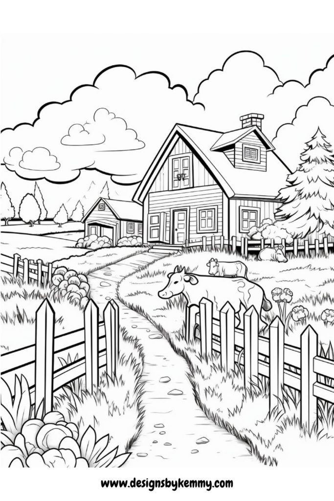 Country Farm Coloring Pages