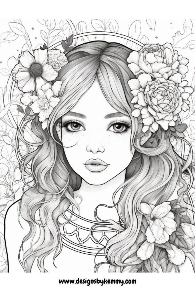 Flower Girls Coloring Pages