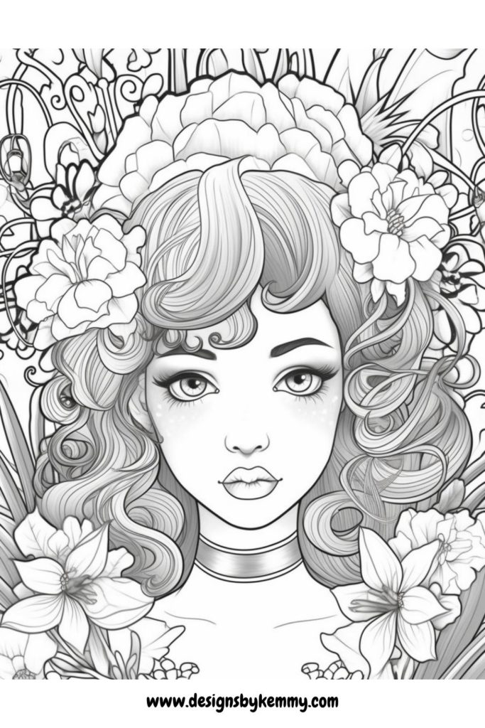 Flower Girls Coloring Pages