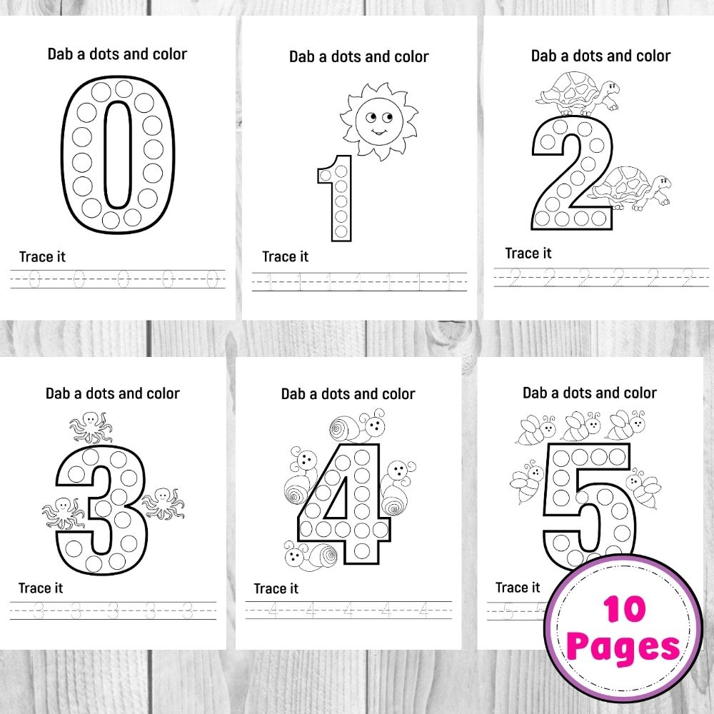 Number Dot Marker Activity For Kids
