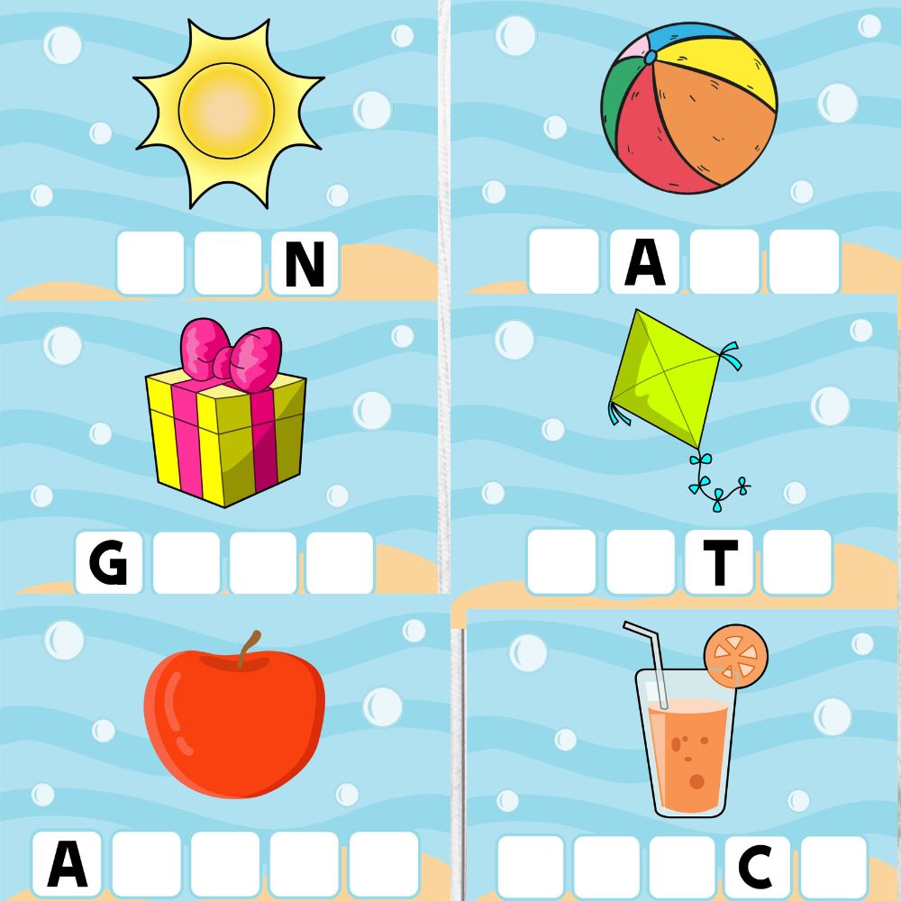 PDF Spelling Task Cards - Teaching Materials (Ocean Themed)